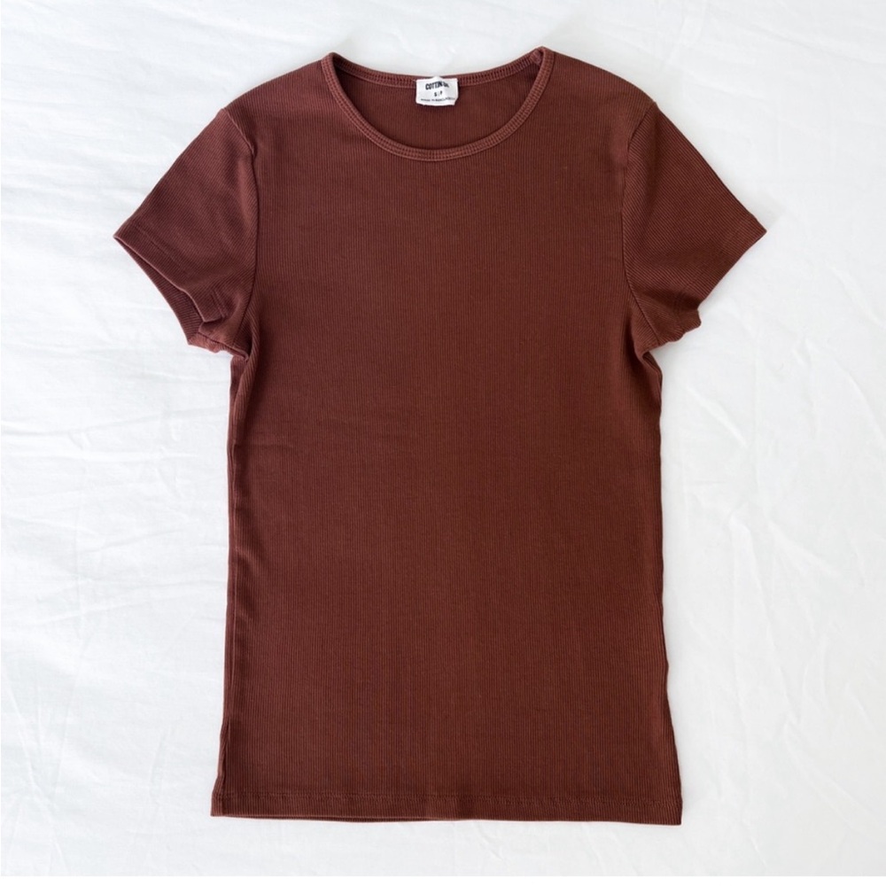 COTTON ON The One Organic Rib Crew Short Sleeve Tee